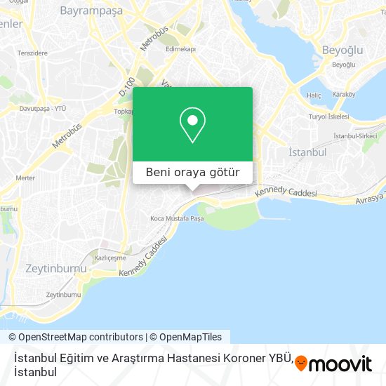 İstanbul Eğitim ve Araştırma Hastanesi Koroner YBÜ harita