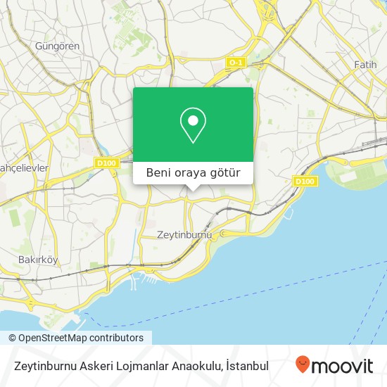 Zeytinburnu Askeri Lojmanlar Anaokulu harita