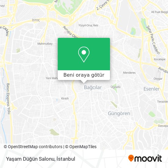 Yaşam Düğün Salonu harita