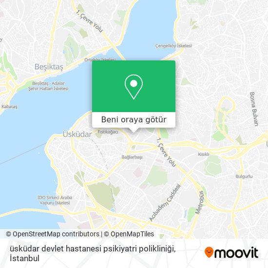 üsküdar devlet hastanesi psikiyatri polikliniği harita