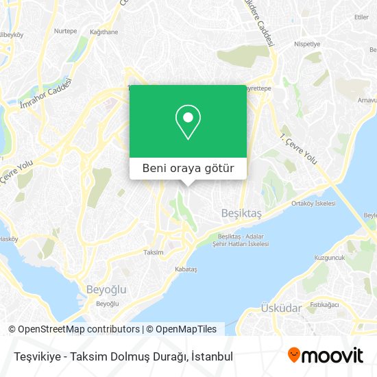 Teşvikiye - Taksim Dolmuş Durağı harita