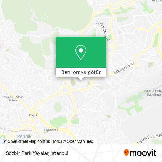 Sözbir Park Yayalar harita