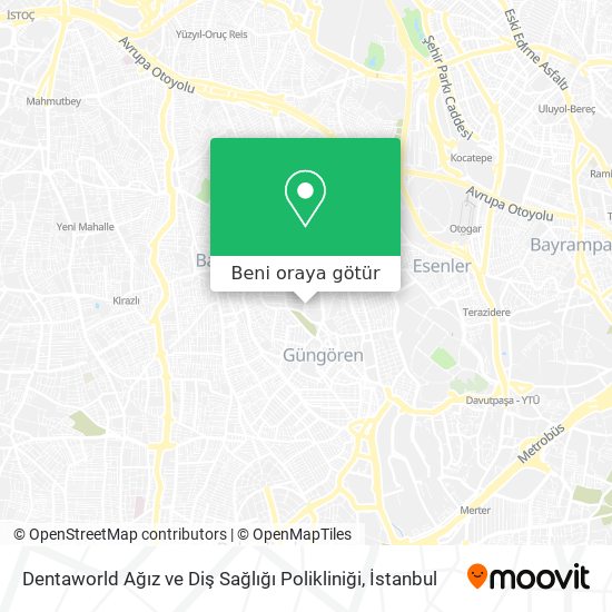 Dentaworld Ağız ve Diş Sağlığı Polikliniği harita