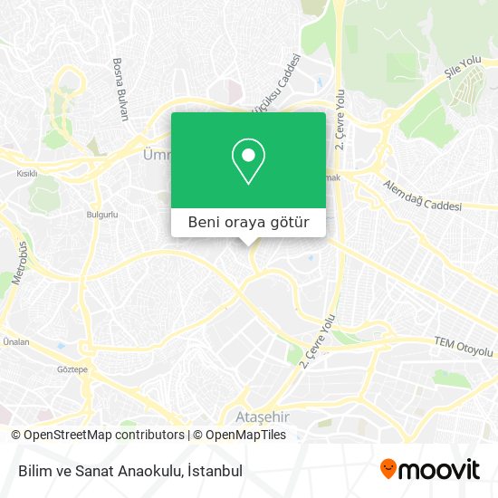 Bilim ve Sanat Anaokulu harita