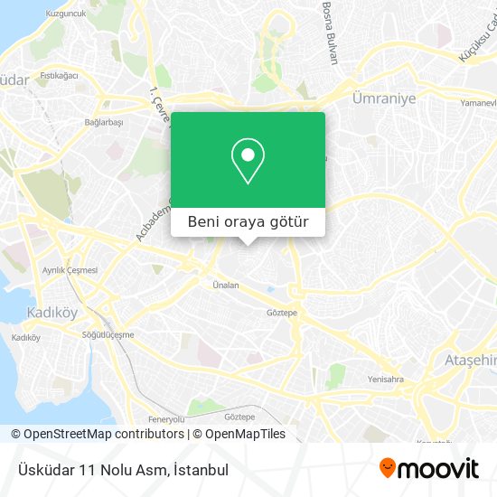 Üsküdar 11 Nolu Asm harita