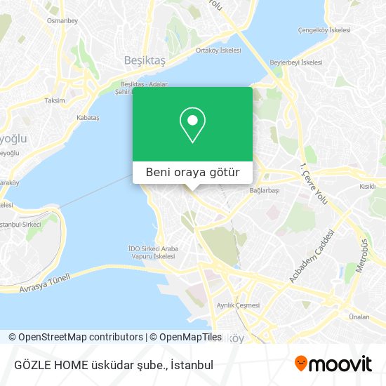 GÖZLE HOME üsküdar şube. harita