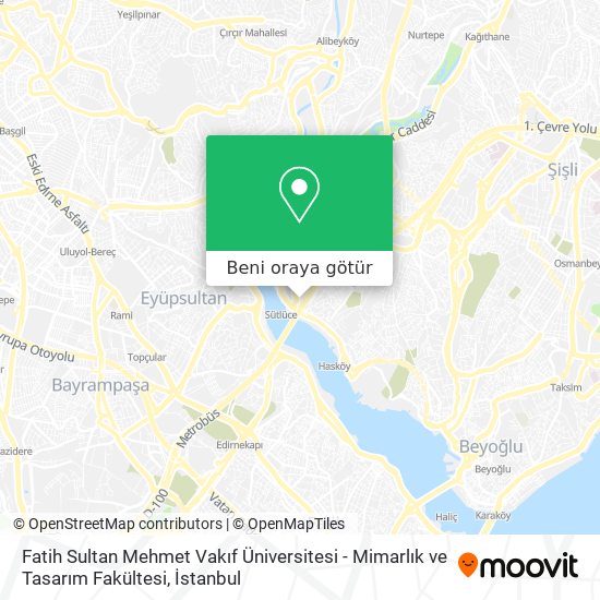 Fatih Sultan Mehmet Vakıf Üniversitesi - Mimarlık ve Tasarım Fakültesi harita