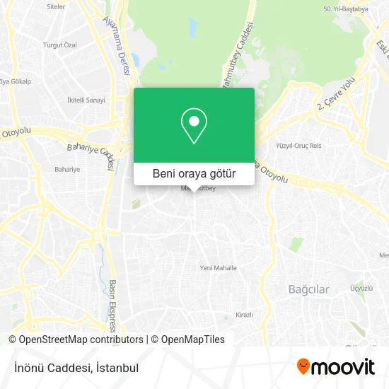İnönü Caddesi harita