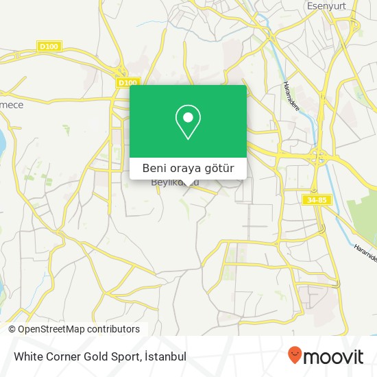 White Corner Gold Sport harita