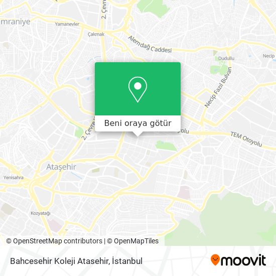 Bahcesehir Koleji  Atasehir harita