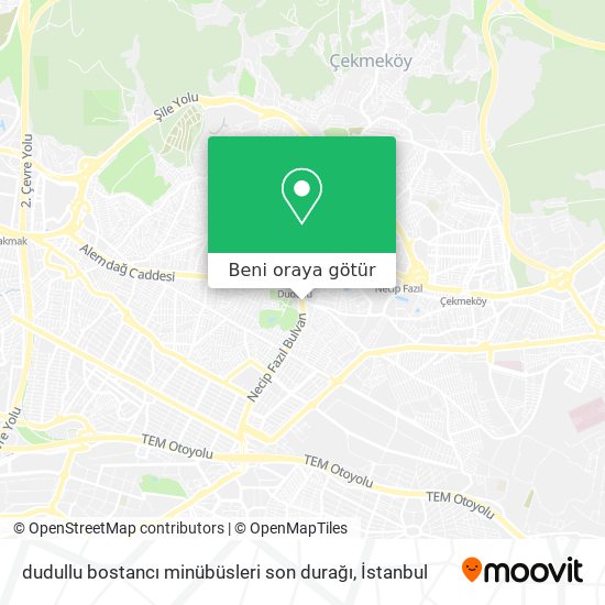 dudullu bostancı minübüsleri son durağı harita