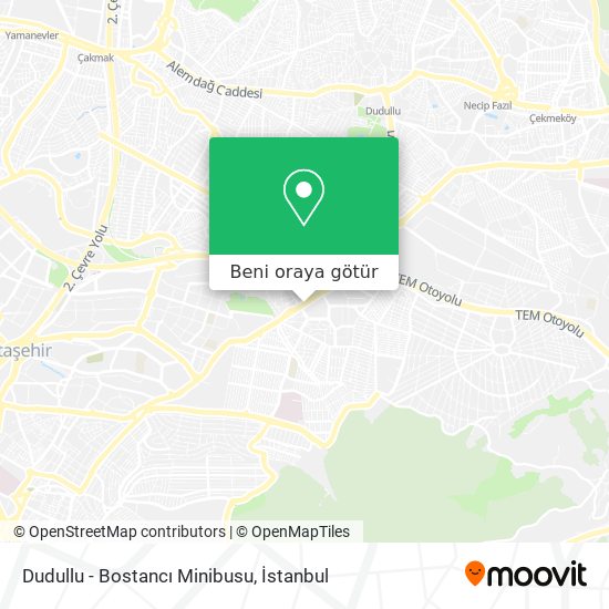 Dudullu - Bostancı Minibusu harita