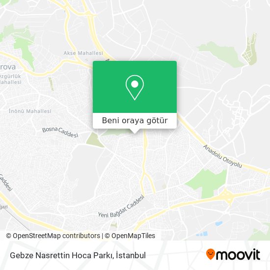 Gebze Nasrettin Hoca Parkı harita