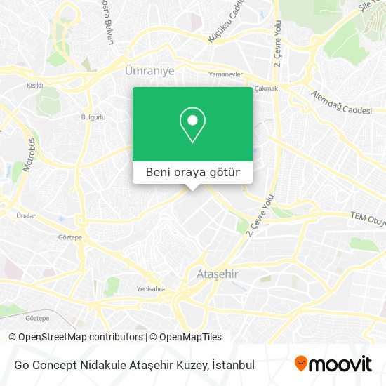 Go Concept Nidakule Ataşehir Kuzey harita