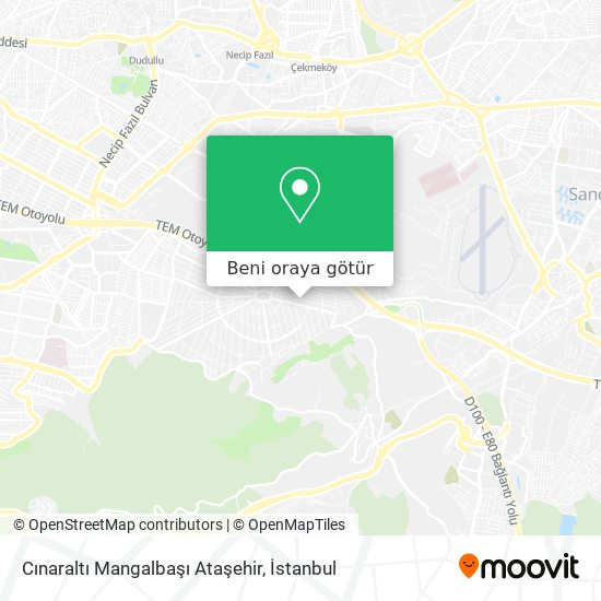 Cınaraltı Mangalbaşı Ataşehir harita
