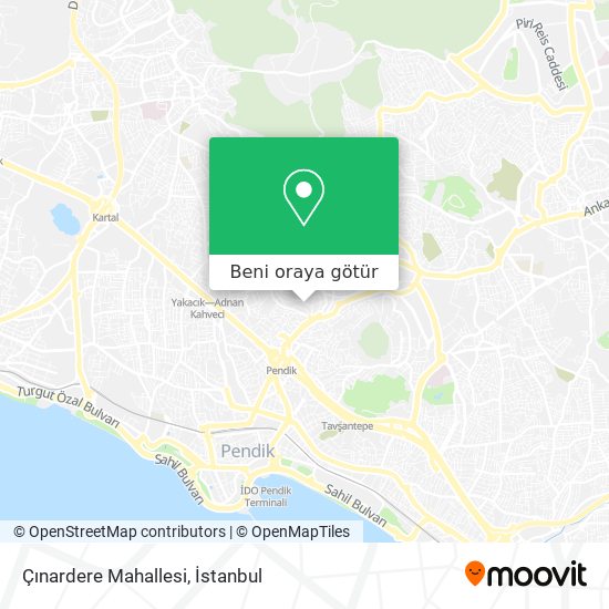 Çınardere Mahallesi harita