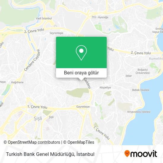 Turkish Bank Genel Müdürlüğü harita