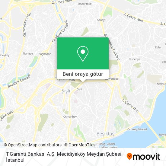 T.Garanti Bankası A.Ş. Mecidiyeköy Meydan Şubesi harita