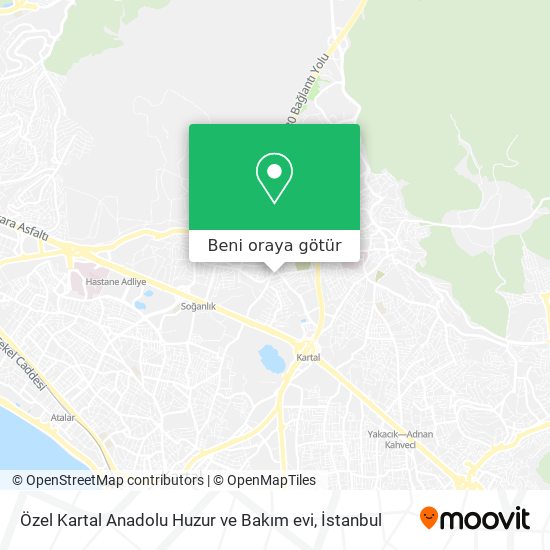 Özel Kartal Anadolu Huzur ve Bakım evi harita