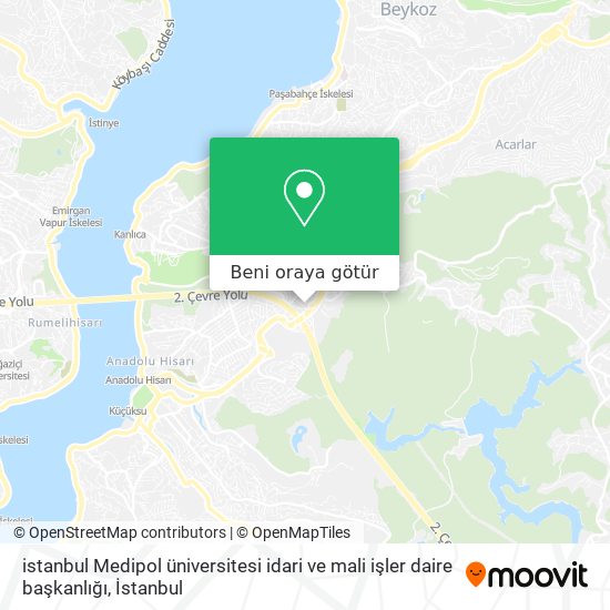 istanbul Medipol üniversitesi idari ve mali işler daire başkanlığı harita