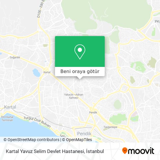 Kartal Yavuz Selim Devlet Hastanesi harita