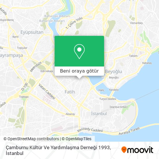 Çamburnu Kültür Ve Yardımlaşma Derneği 1993 harita