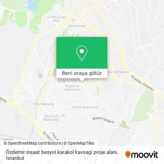 Özdemir insaat besyol karakol kavsagi proje alani harita