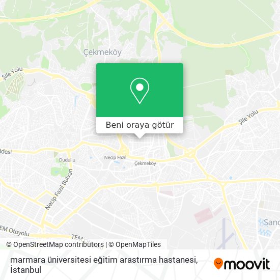 marmara üniversitesi eğitim arastırma hastanesi harita