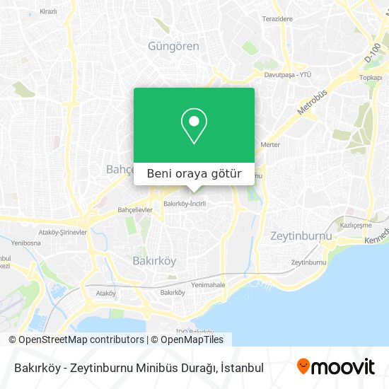 Bakırköy - Zeytinburnu Minibüs Durağı harita