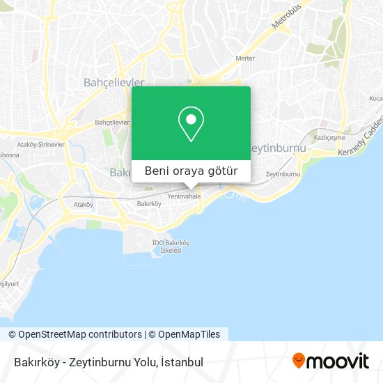 Bakırköy - Zeytinburnu Yolu harita