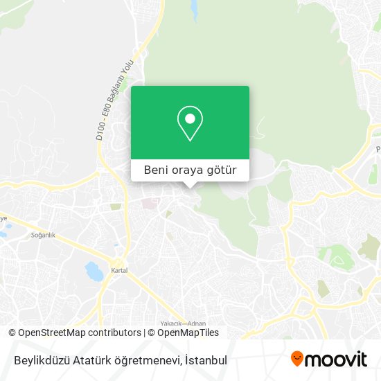 Beylikdüzü Atatürk öğretmenevi harita