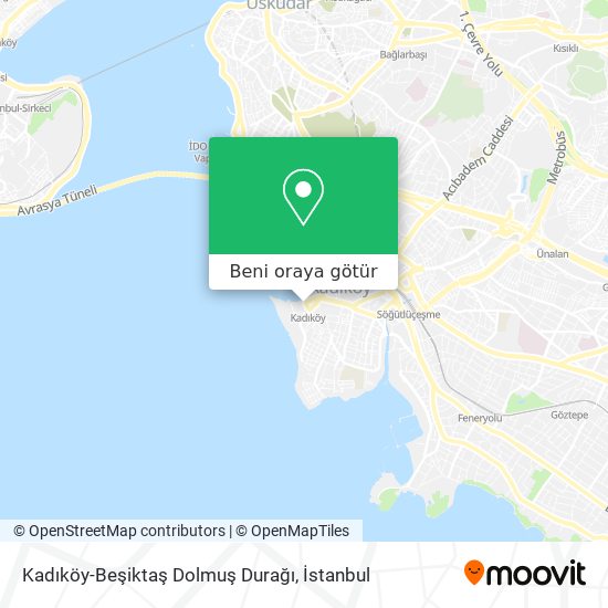 Kadıköy-Beşiktaş Dolmuş Durağı harita