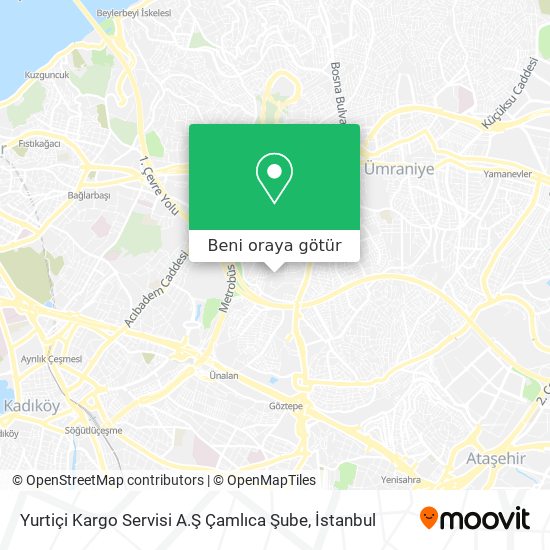 Yurtiçi Kargo Servisi A.Ş Çamlıca Şube harita