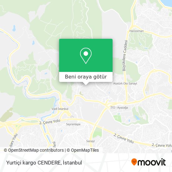 Yurtiçi kargo CENDERE harita