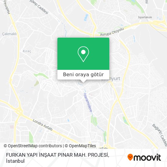 FURKAN YAPI İNŞAAT PINAR MAH. PROJESİ harita