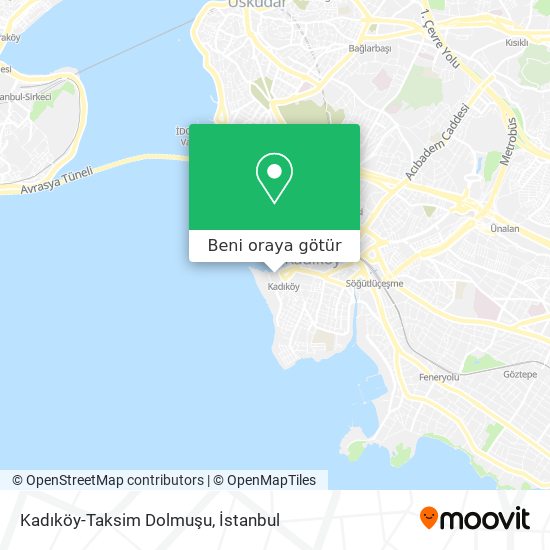 Kadıköy-Taksim Dolmuşu harita