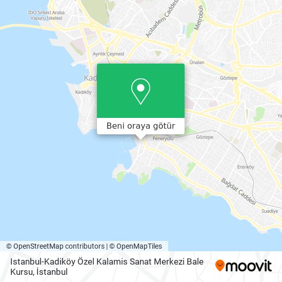 Istanbul-Kadiköy Özel Kalamis Sanat Merkezi Bale Kursu harita