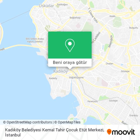 Kadıköy Belediyesi Kemal Tahir Çocuk Etüt Merkezi harita