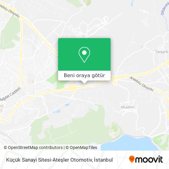 Küçük Sanayi Sitesi-Ateşler Otomotiv harita