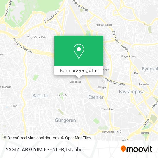 YAĞIZLAR GİYİM ESENLER harita