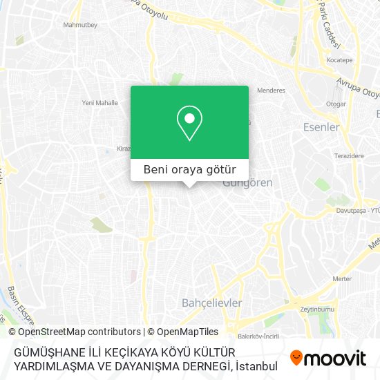 GÜMÜŞHANE İLİ KEÇİKAYA KÖYÜ KÜLTÜR YARDIMLAŞMA VE DAYANIŞMA DERNEGİ harita