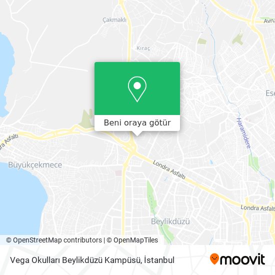 Vega Okulları Beylikdüzü Kampüsü harita