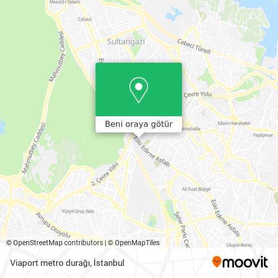 Viaport metro durağı harita