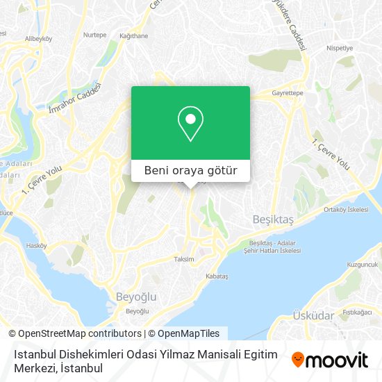 Istanbul Dishekimleri Odasi Yilmaz Manisali Egitim Merkezi harita