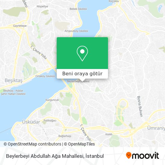 Beylerbeyi Abdullah Ağa Mahallesi harita