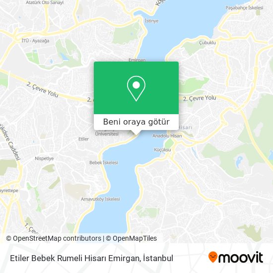 Etiler Bebek Rumeli Hisarı Emirgan harita