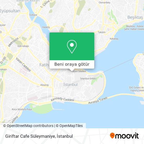 Giriftar Cafe Süleymaniye harita