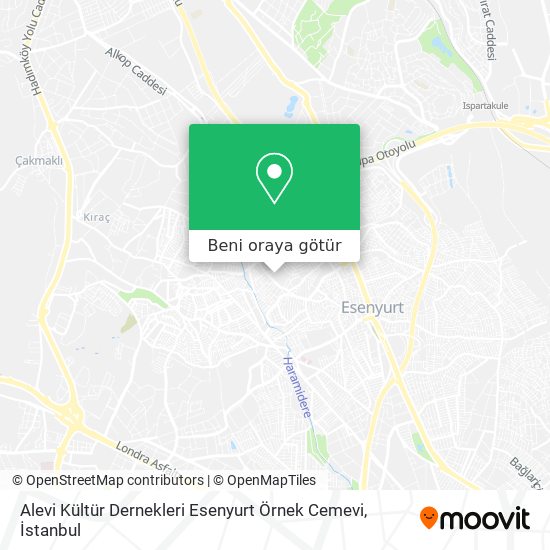 Alevi Kültür Dernekleri Esenyurt Örnek Cemevi harita