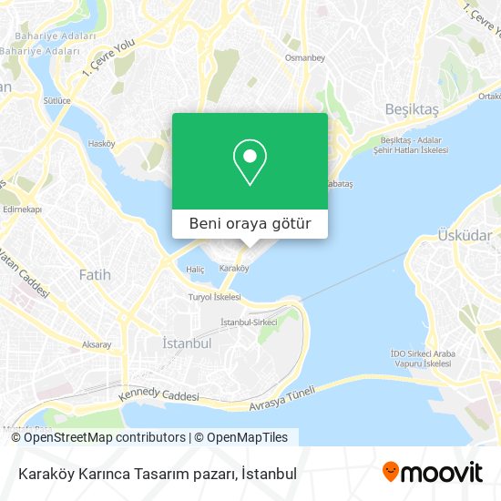 Karaköy Karınca Tasarım pazarı harita