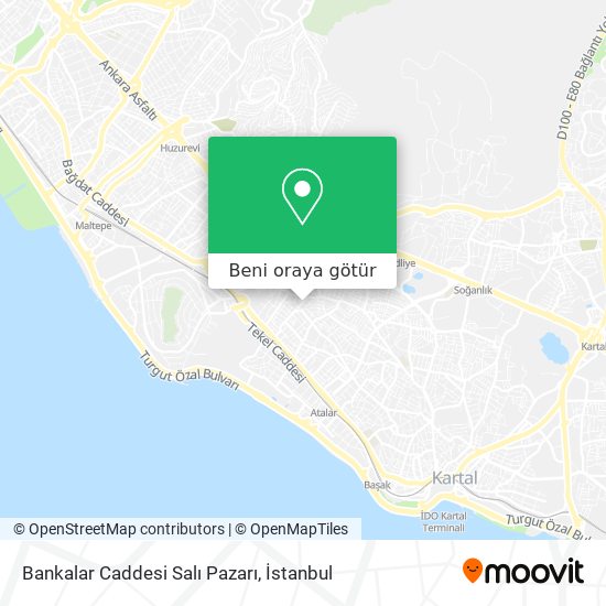 Bankalar Caddesi Salı Pazarı harita